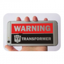 Autocollant warning transformer