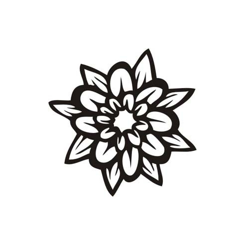 Sticker flor tattoo