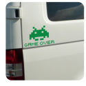 Sticker space invaders game over