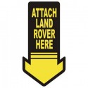 Autocollant attach land rover here