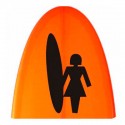 Autocollant surf girl