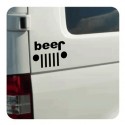 Pegatina Beer - Jeep. Vinilo de alta calidad, soporta perfectamente la intemperie, apto incluso para náutica. Pégala donde quier