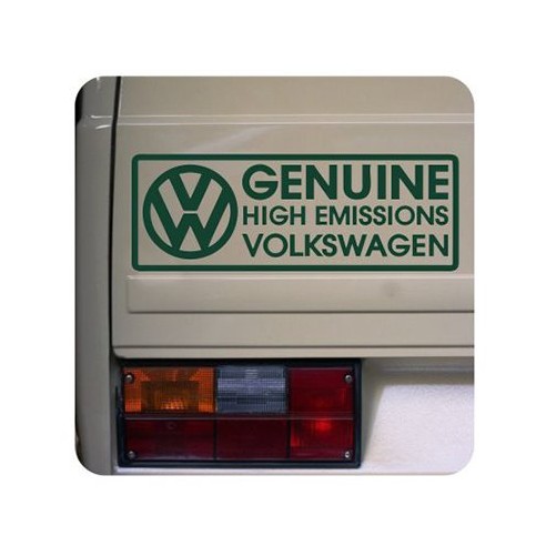 Genuine High Emissions Volkswagen Sticker