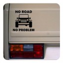 Autocollant No Road No Problem - Jeep
