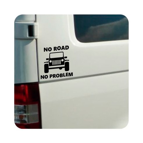 No Road No Problem - Jeep Aufkleber