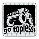 Autocollant Go Topless - Jeep
