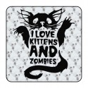 Love Kittens and Zombies Aufkleber