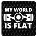 Autocollant My World Is Flat
